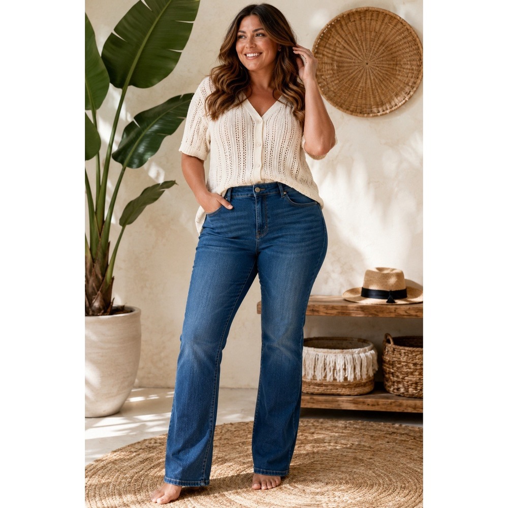 Lane Bryant Jeans Womens 20 Magic Waistband High Rise Bootcut Stretch Denim
